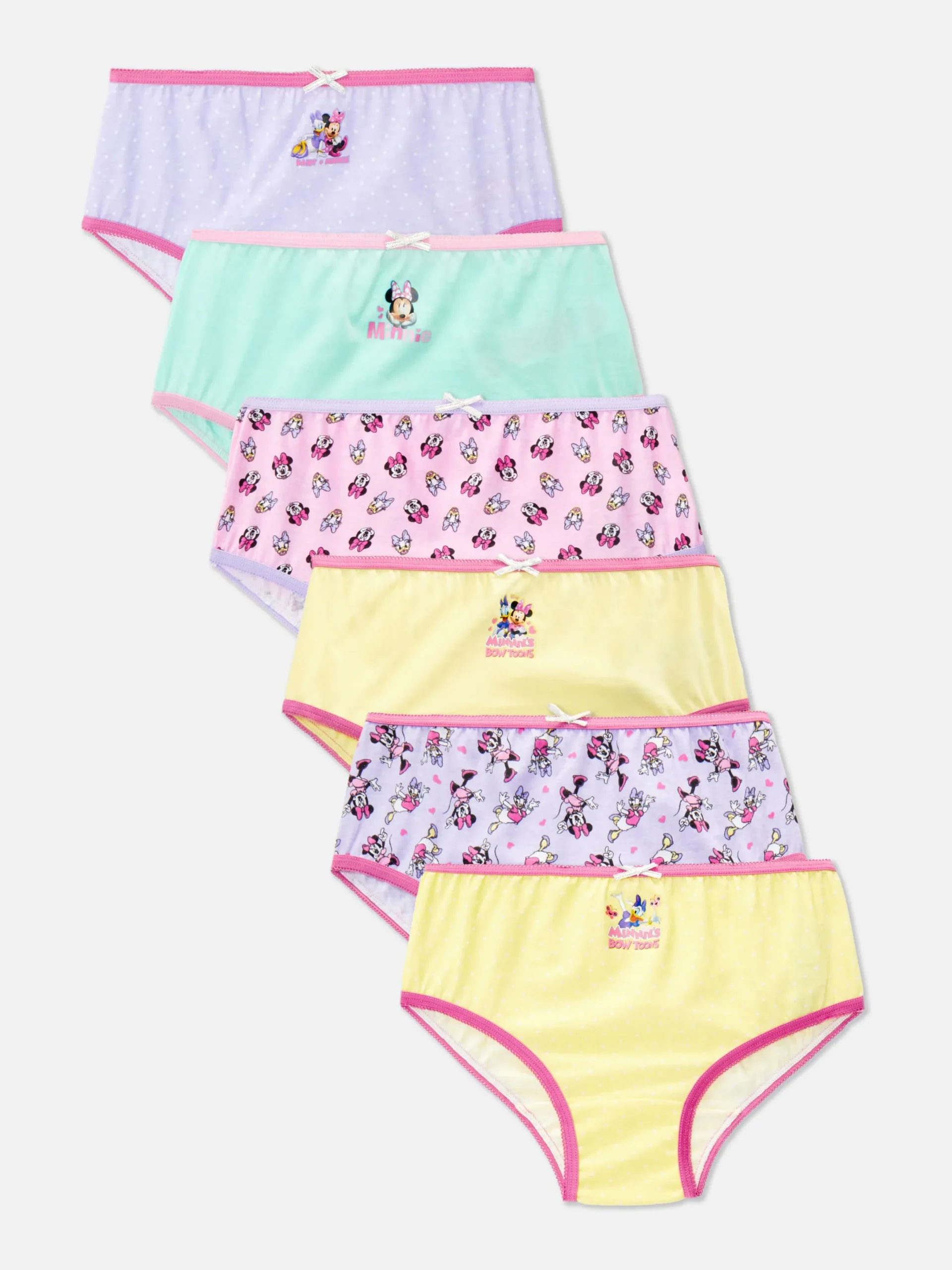 Unterwäsche|Primark „Disney Minnie Maus“ Slips, 6er-Pack Multi