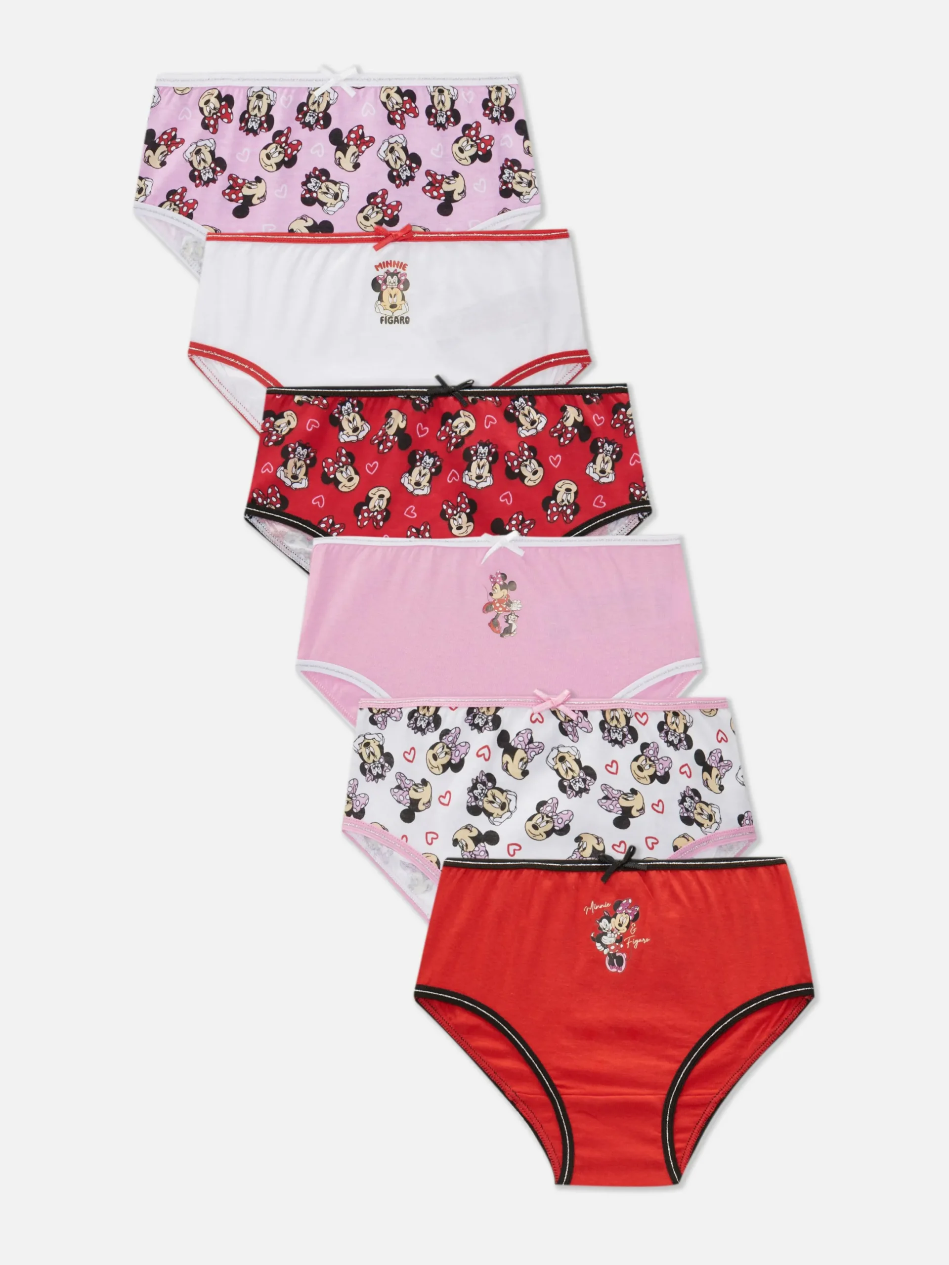 Unterwäsche|Primark „Disney Minnie Maus“ Slips, 6er-Pack Multi