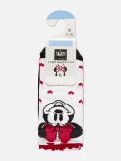 Socken Und Strumpfhosen|Primark „Disney Minnie Maus“ Sneakersocken, 4er-Pack Rot