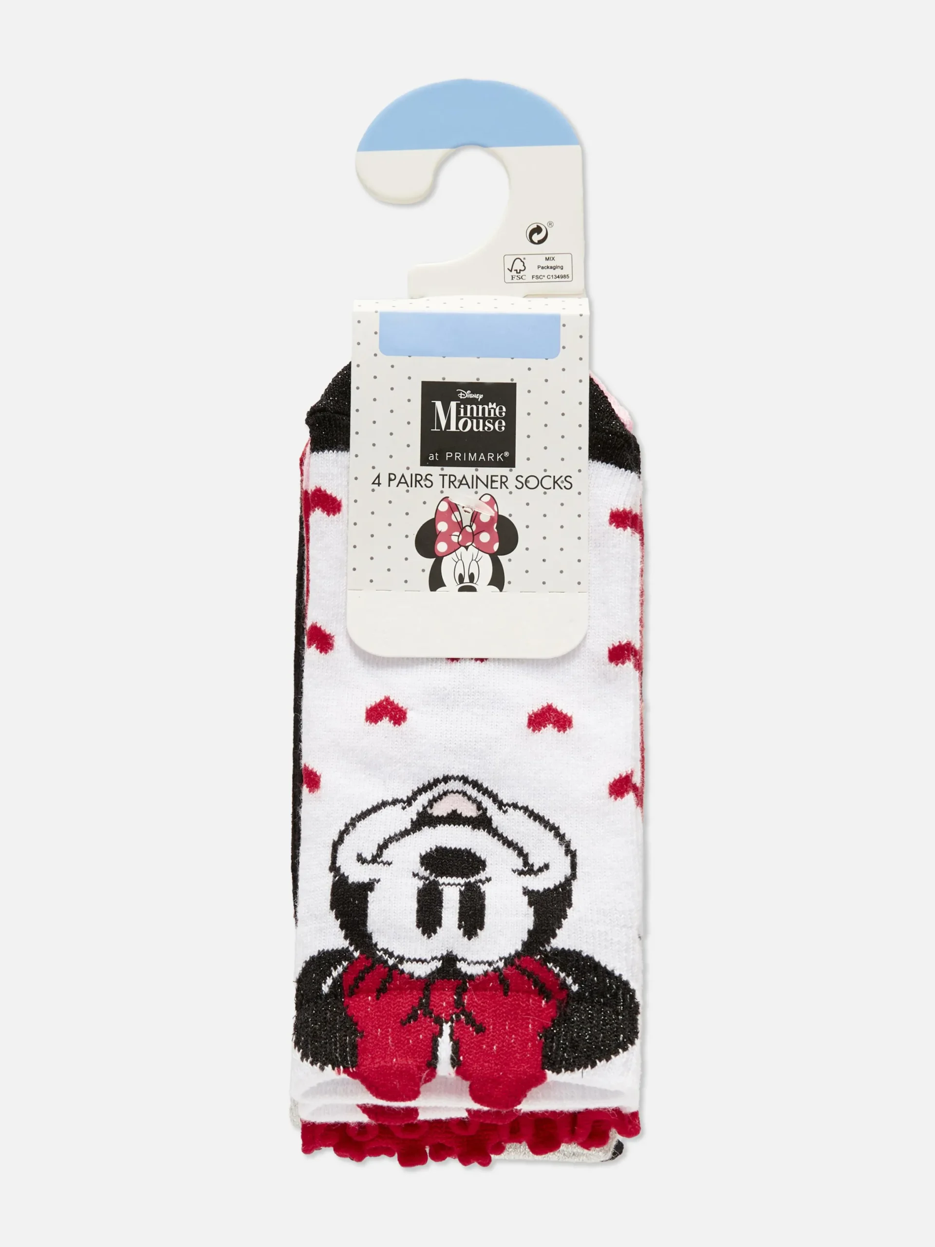Socken Und Strumpfhosen|Primark „Disney Minnie Maus“ Sneakersocken, 4er-Pack Rot