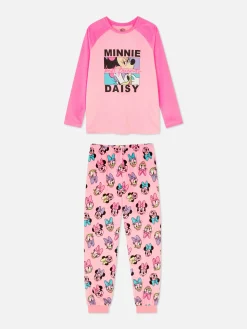 Schlafanzüge Und Nachtwäsche|Primark „Disney Minnie Maus Und Daisy Duck“ Pyjama Aus Velours Rosa