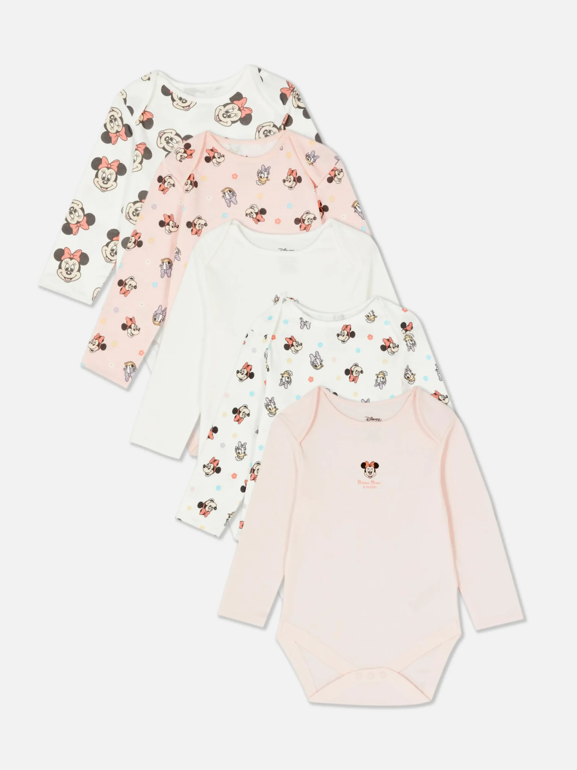 Bodys Und Westen|Primark „Disney Minnie Maus Und Daisy Duck“ Bodys, 5er-Pack Rosa