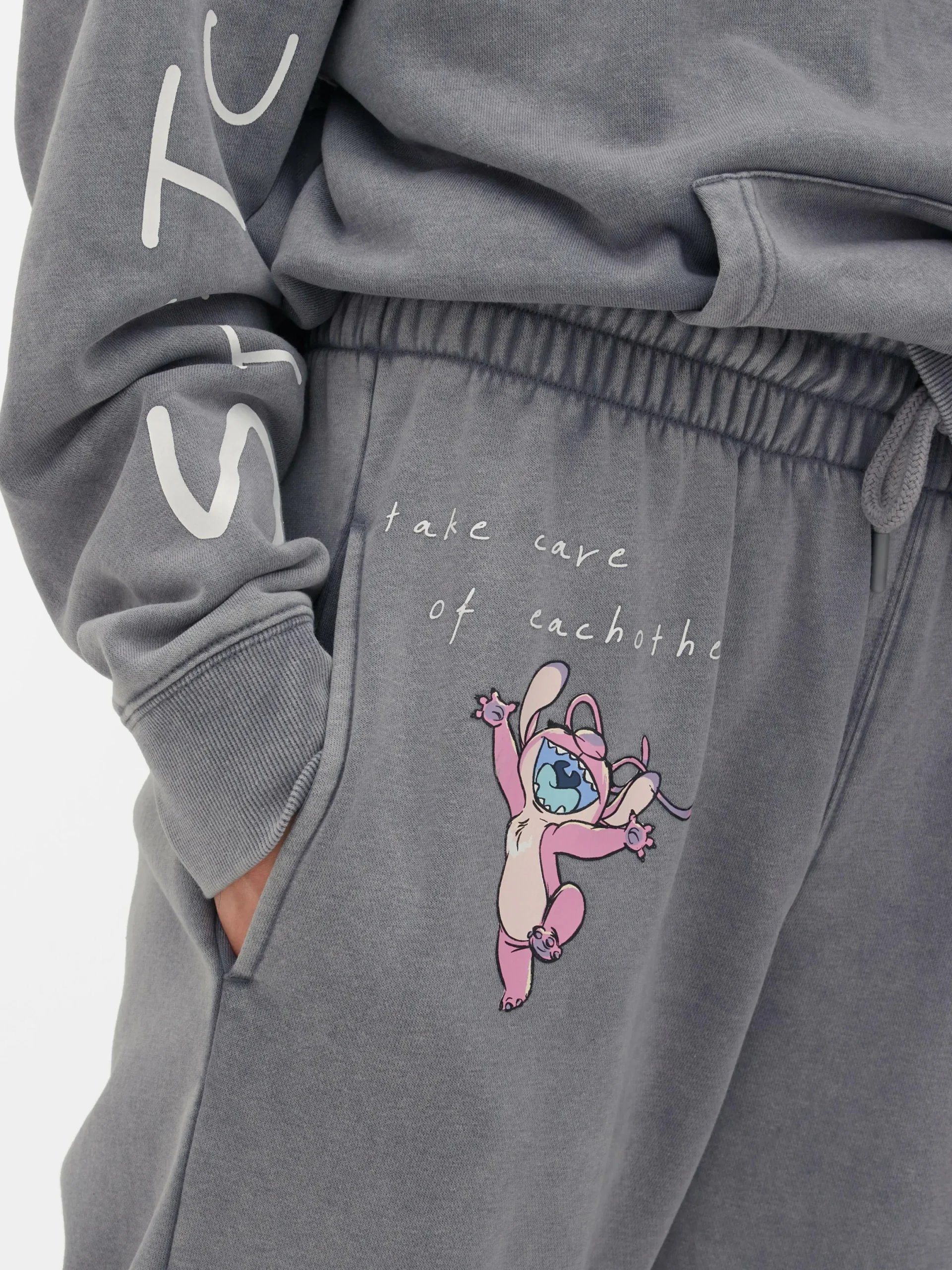 Jogginghosen|Primark „Disney Stitch & Angel“ Jogginghose Anthrazitfarben