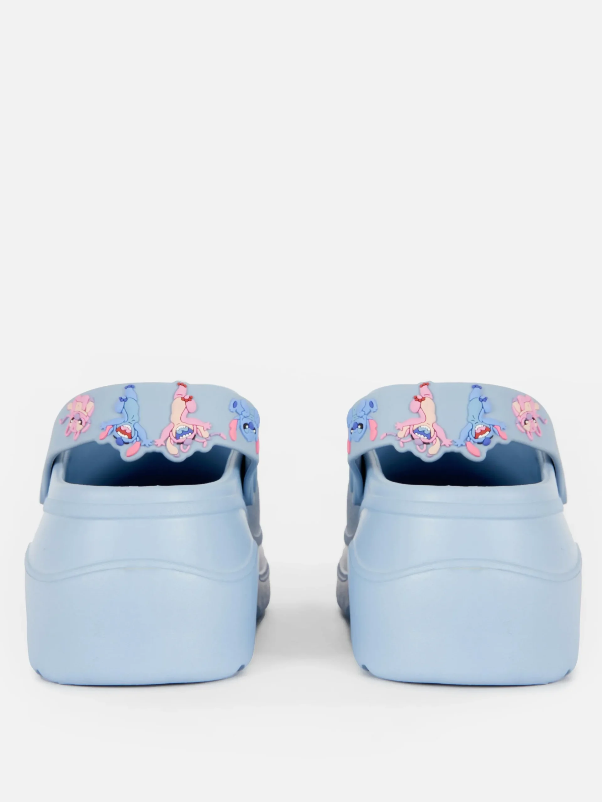Flipflops Und Badesandalen|Primark „Disney Stitch & Angel“ Plateau-Clogs Blau