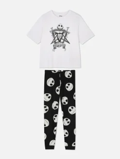 Schlafanzüge|Primark „Disney Stitch & Angel“ Schlafanzug Elfenbeinfarben