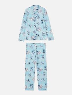 Schlafanzüge Und Nachtwäsche|Primark „Disney Stitch & Engel“ Langarm-Schlafanzug Blau