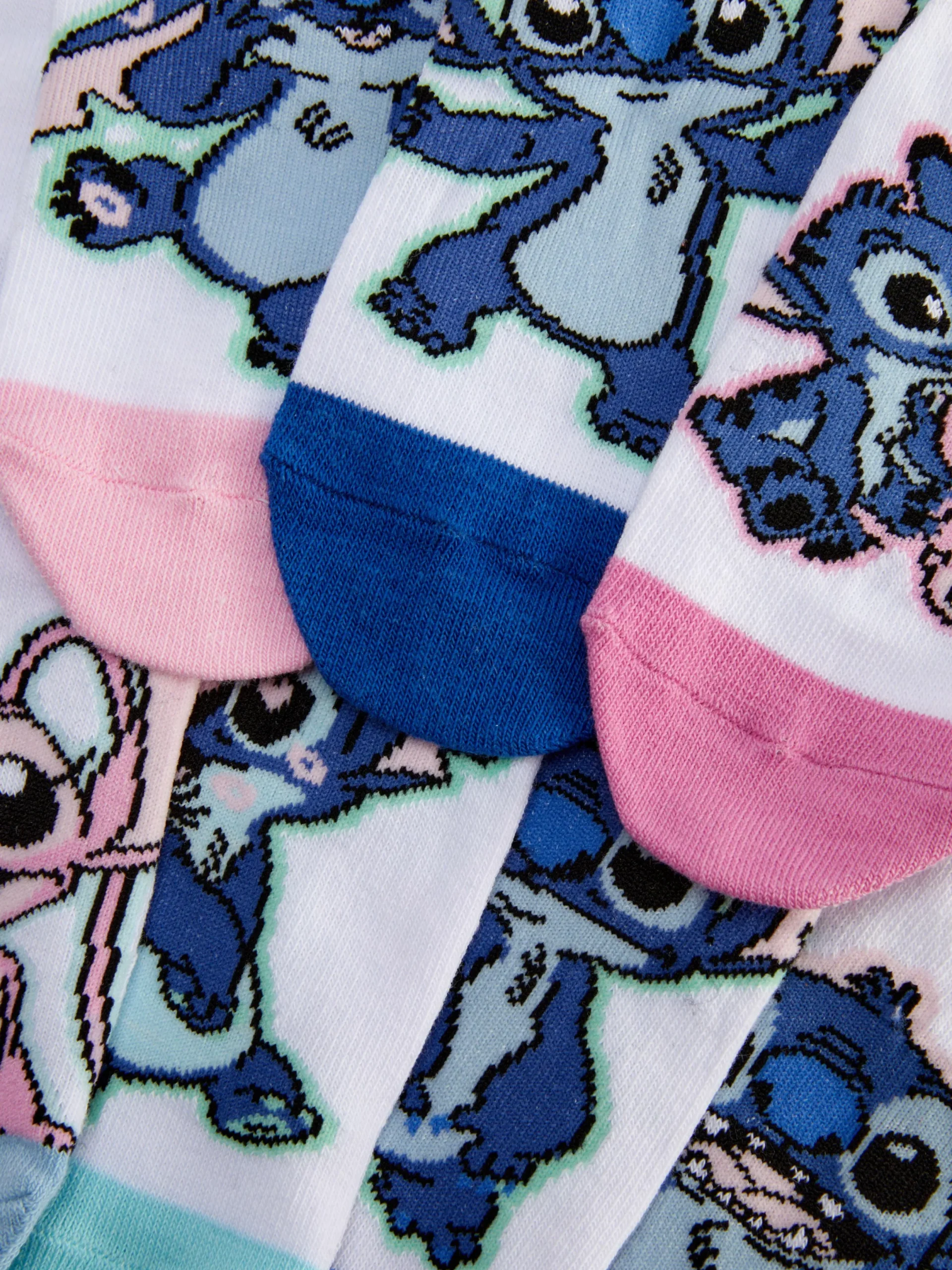 Socken Und Strumpfhosen|Primark „Disney Stitch & Engel“ Söckchen, 7er-Pack Multi