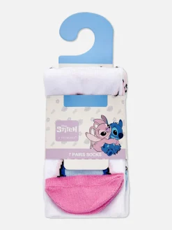 Socken Und Strumpfhosen|Primark „Disney Stitch & Engel“ Söckchen, 7er-Pack Multi
