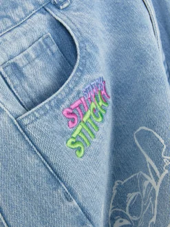 Jeans|Primark „Disney Stitch“ Denim-Jeans Blau