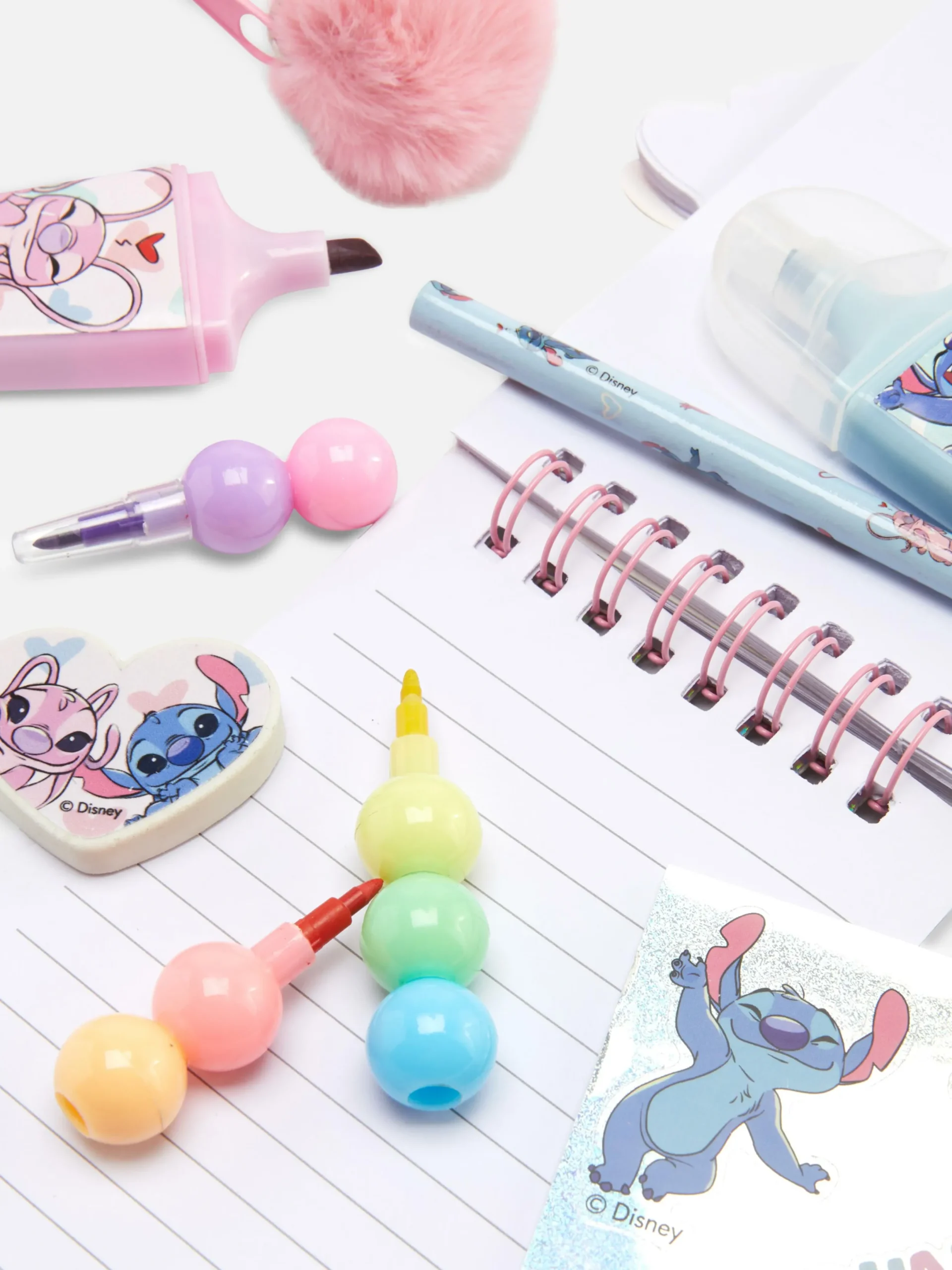 Notizbücher|Primark „Disney Stitch Engel“ Schreibwaren-Set Rosa