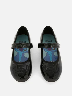 Flache Schuhe|Primark „Disney Stitch“ Lackballerinas Schwarz