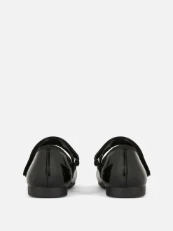 Flache Schuhe|Primark „Disney Stitch“ Lackballerinas Schwarz
