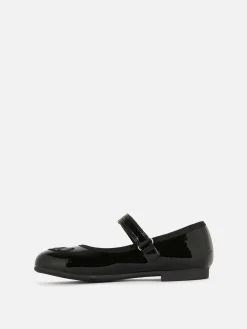 Flache Schuhe|Primark „Disney Stitch“ Lackballerinas Schwarz