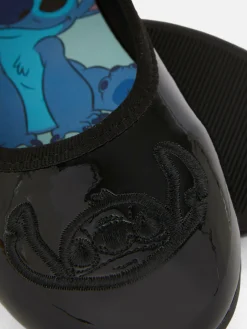 Flache Schuhe|Primark „Disney Stitch“ Lackballerinas Schwarz