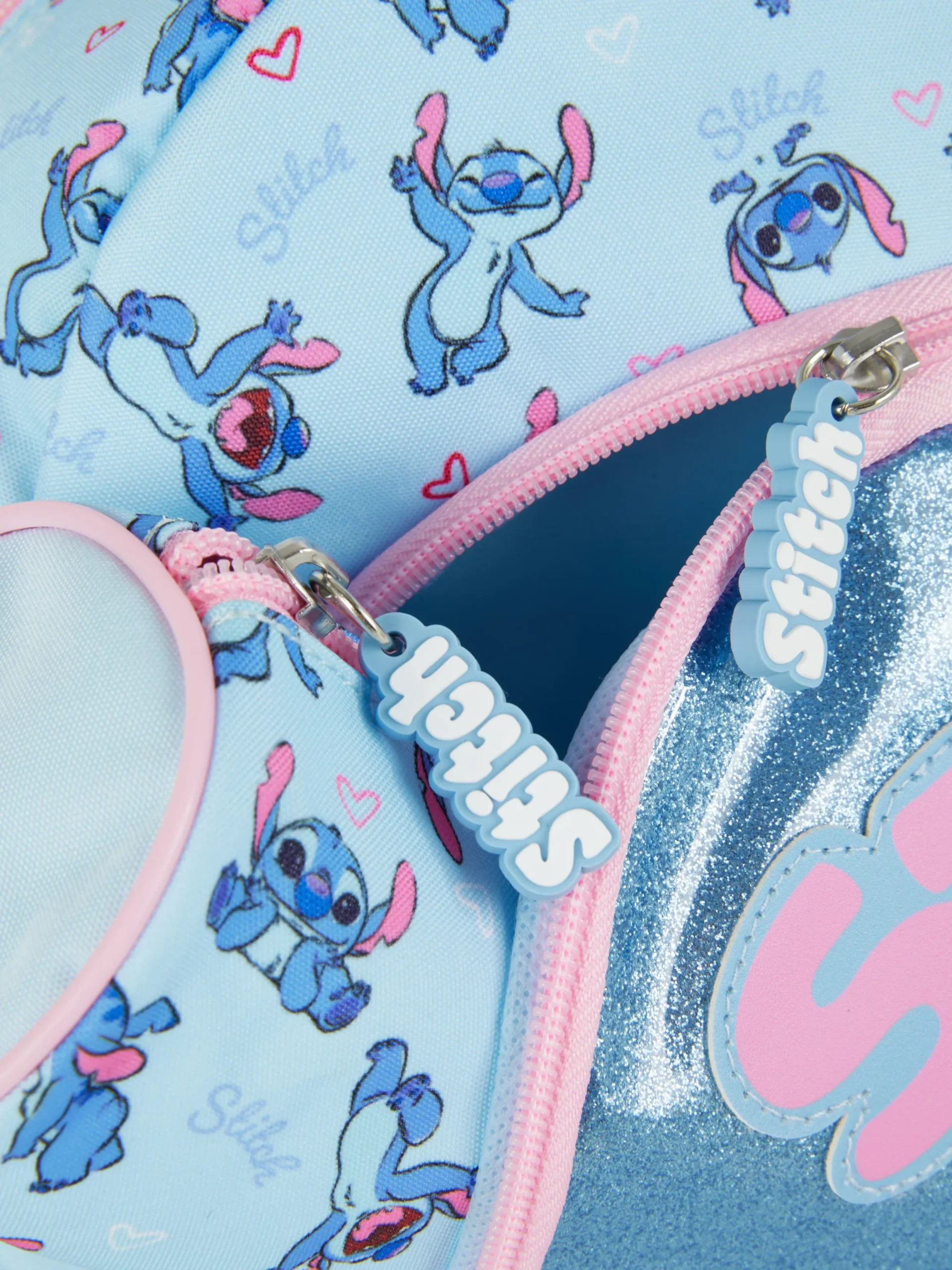 Taschen|Primark „Disney Stitch“ Schulrucksack Und Federmäppchen Blau