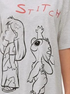 Tops Und T-Shirts|Primark „Disney Stitch“ T-Shirt Im Oversized-Look Grau