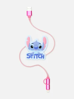 Ladegeräte|Primark „Disney Stitch“ USB-Kabel Blau