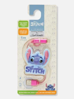 Ladegeräte|Primark „Disney Stitch“ USB-Kabel Blau