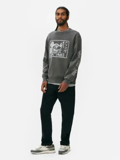 Grafik-T-Shirts Und -Sweatshirts|Hoodies Und Sweatshirts|Primark „Disney“ Sweatshirt In Acid-Wash-Optik Grau