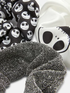 The Nightmare Before Christmas|Halloween-Accessoires|Primark „Disney The Nightmare Before Christmas“ Haargummis, 3er-Pack Schwarz