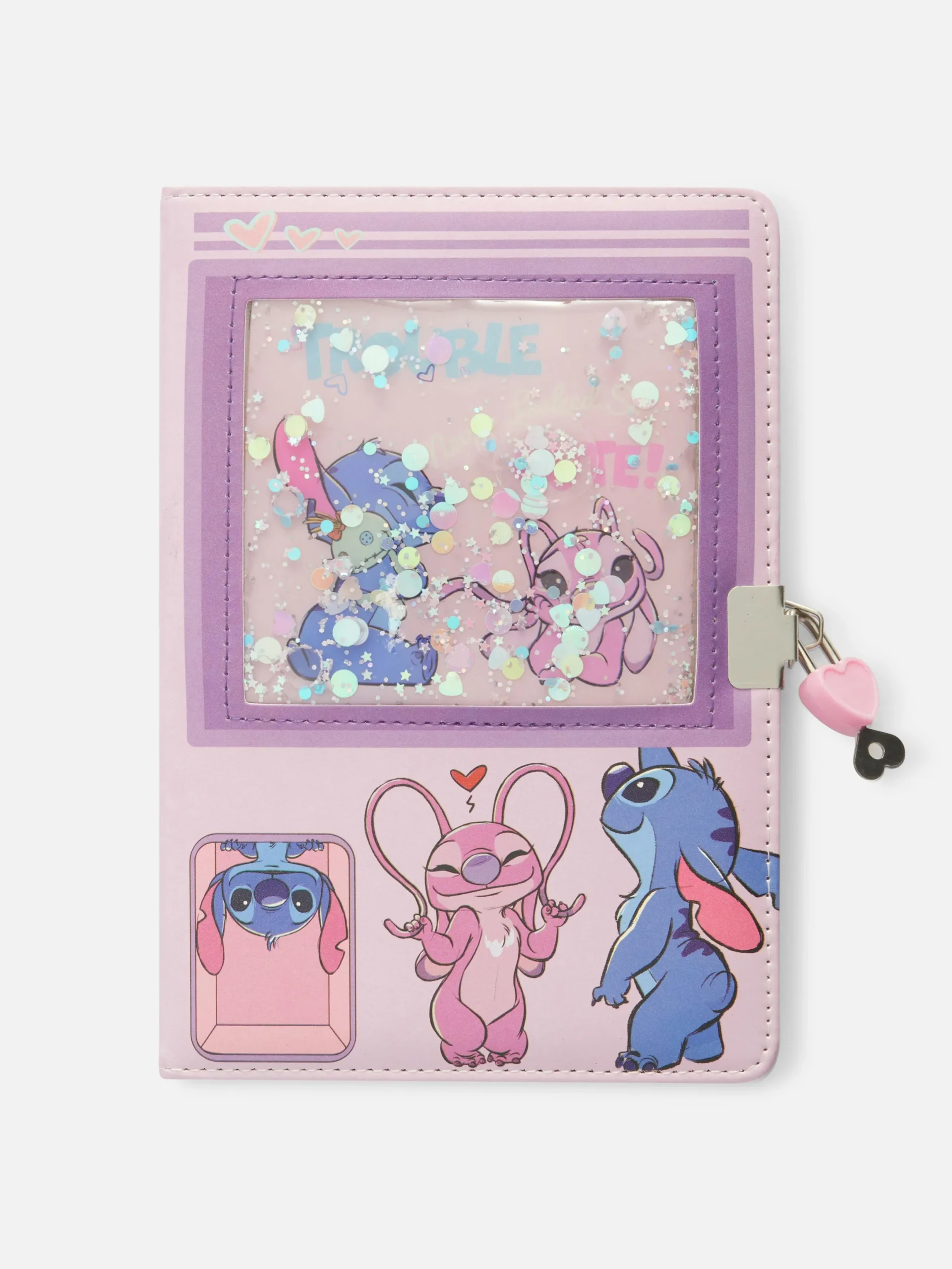 Notizbücher|Primark „Disneys Stitch“ A5-Notizbuch Mit Schloss Rosa