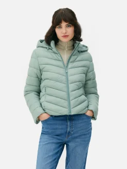 Jacken Und Mäntel|Primark Dünne Pufferjacke Mit Kapuze Grün