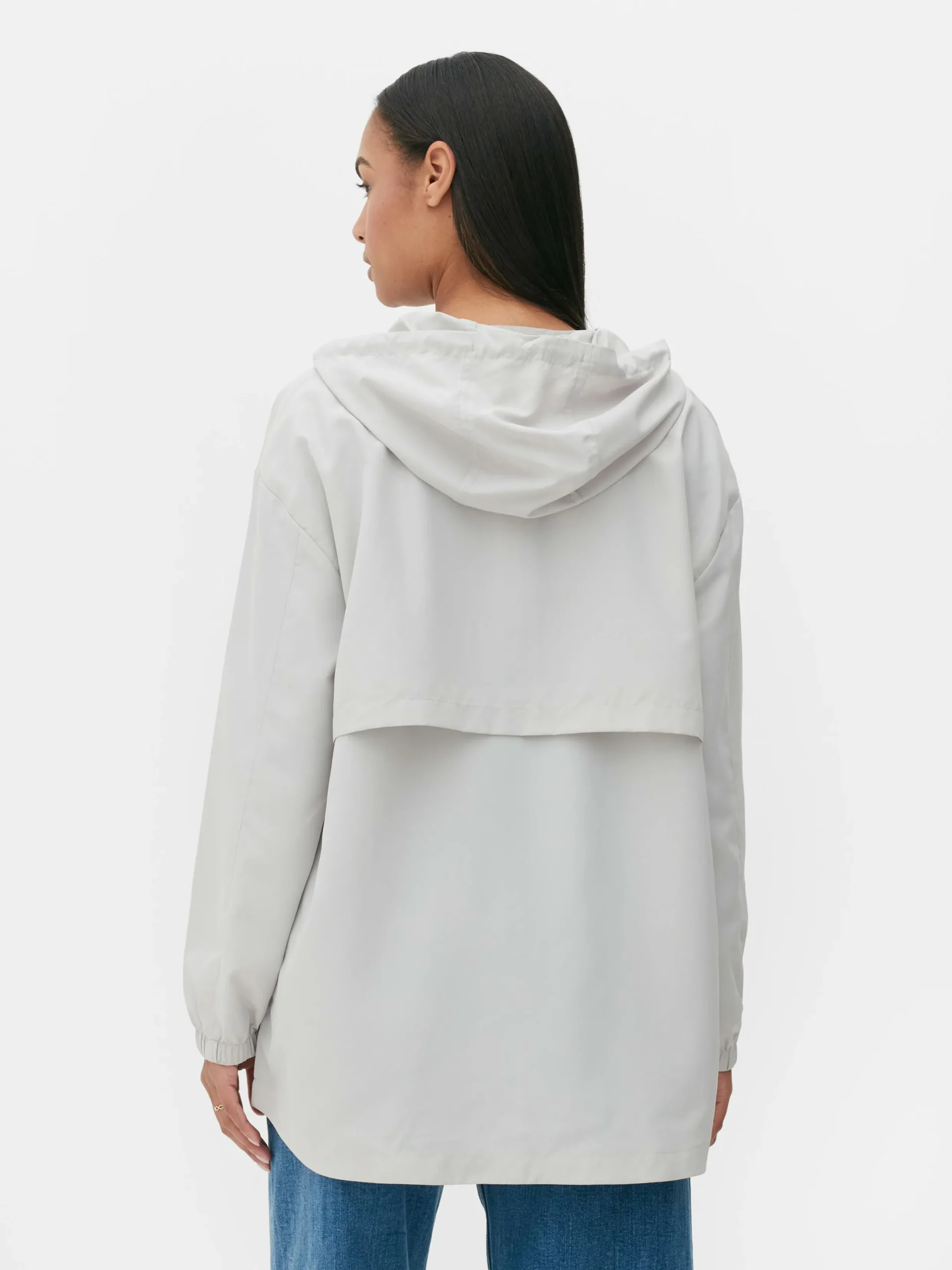 Jacken Und Mäntel|Primark Dünner Parka-Regenmantel Mit Kapuze Hellgrau