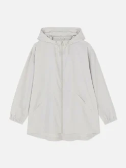 Jacken Und Mäntel|Primark Dünner Parka-Regenmantel Mit Kapuze Hellgrau