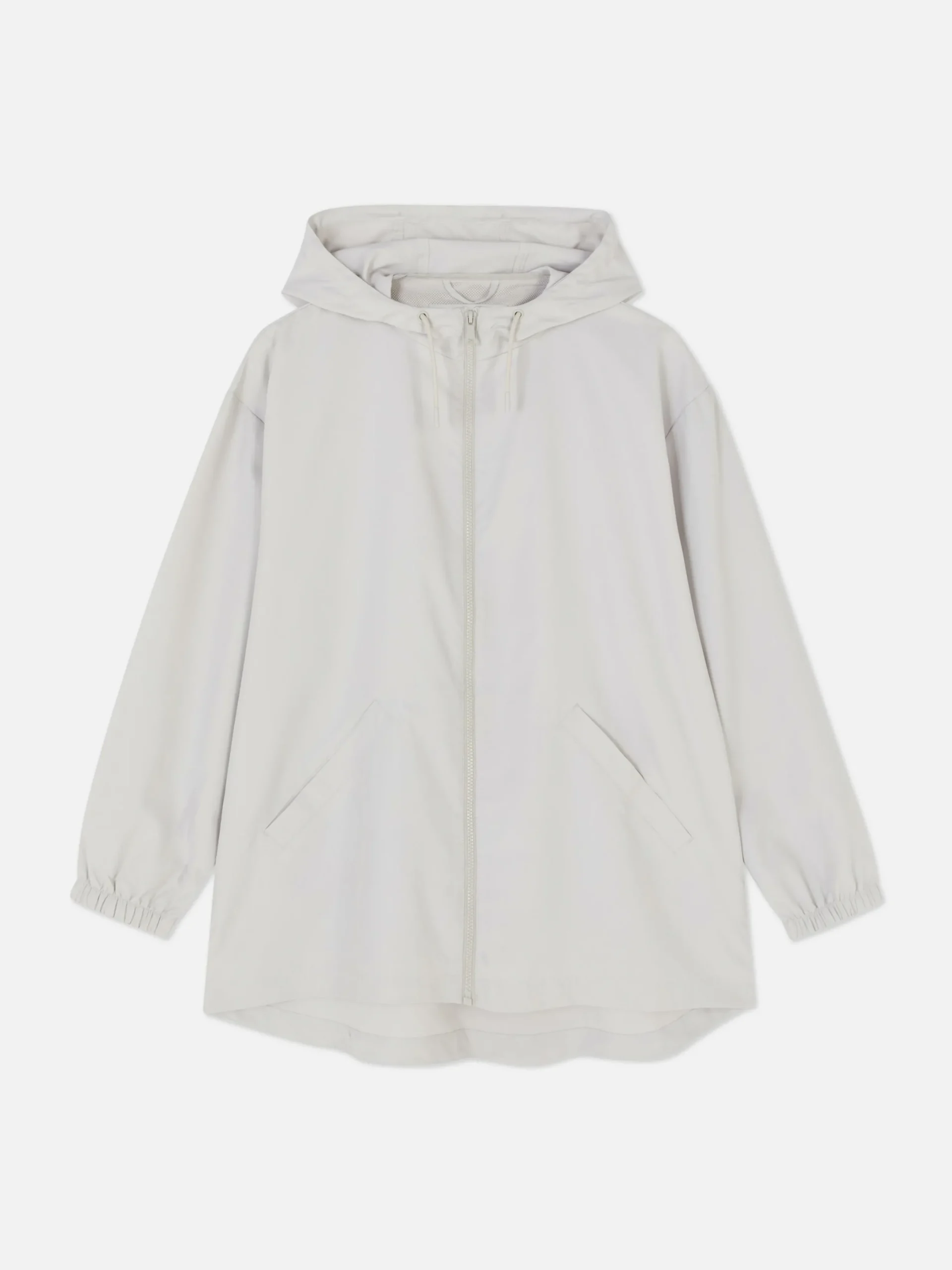 Jacken Und Mäntel|Primark Dünner Parka-Regenmantel Mit Kapuze Hellgrau