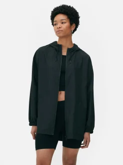 Jacken Und Mäntel|Primark Dünner Parka-Regenmantel Mit Kapuze Schwarz