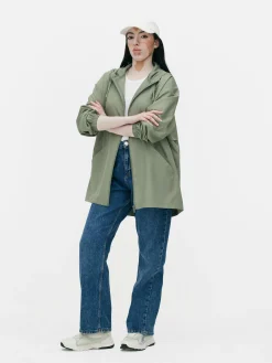 Jacken Und Mäntel|Primark Dünner Parka-Regenmantel Mit Kapuze Hellgrün