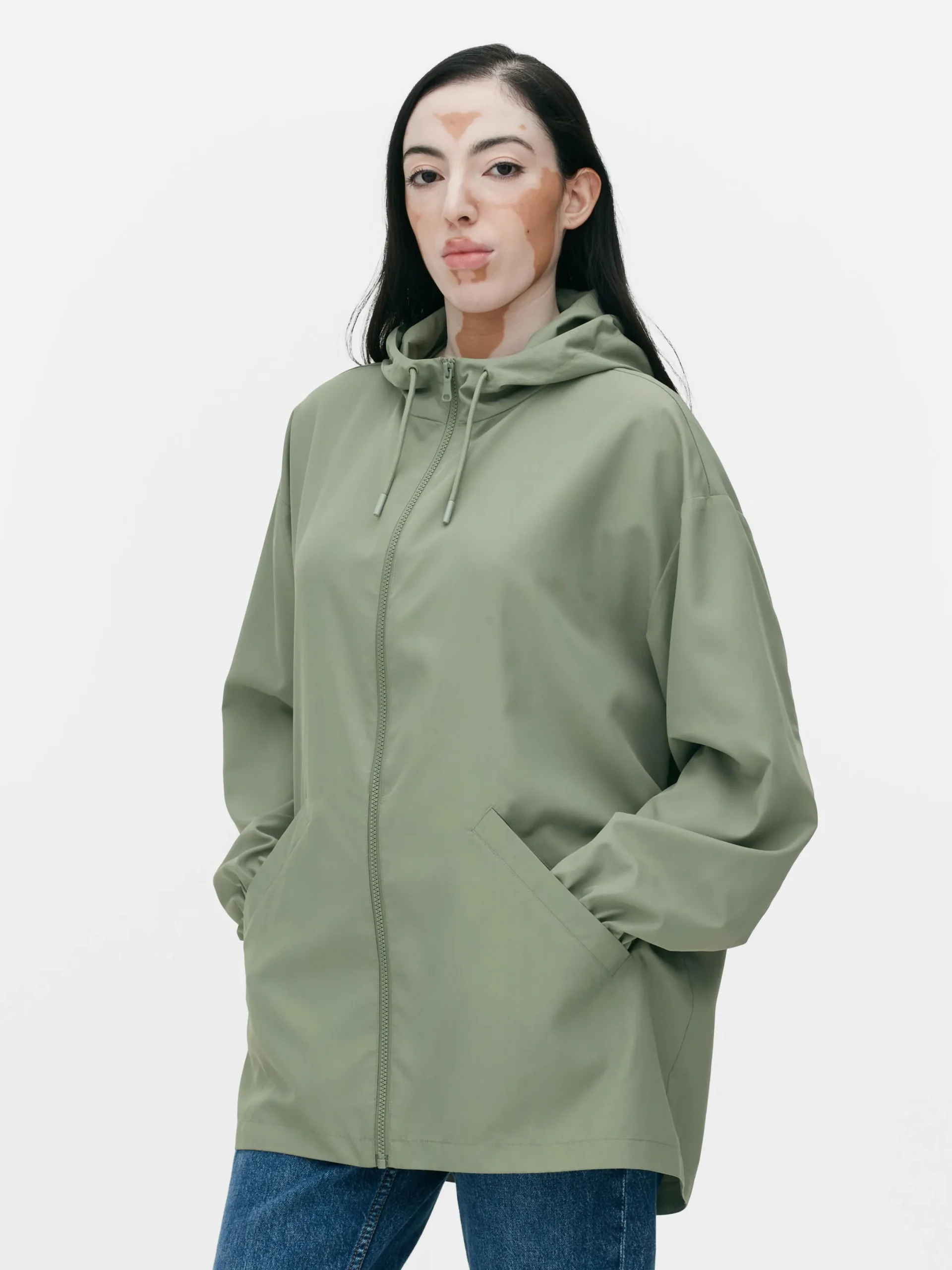Jacken Und Mäntel|Primark Dünner Parka-Regenmantel Mit Kapuze Hellgrün