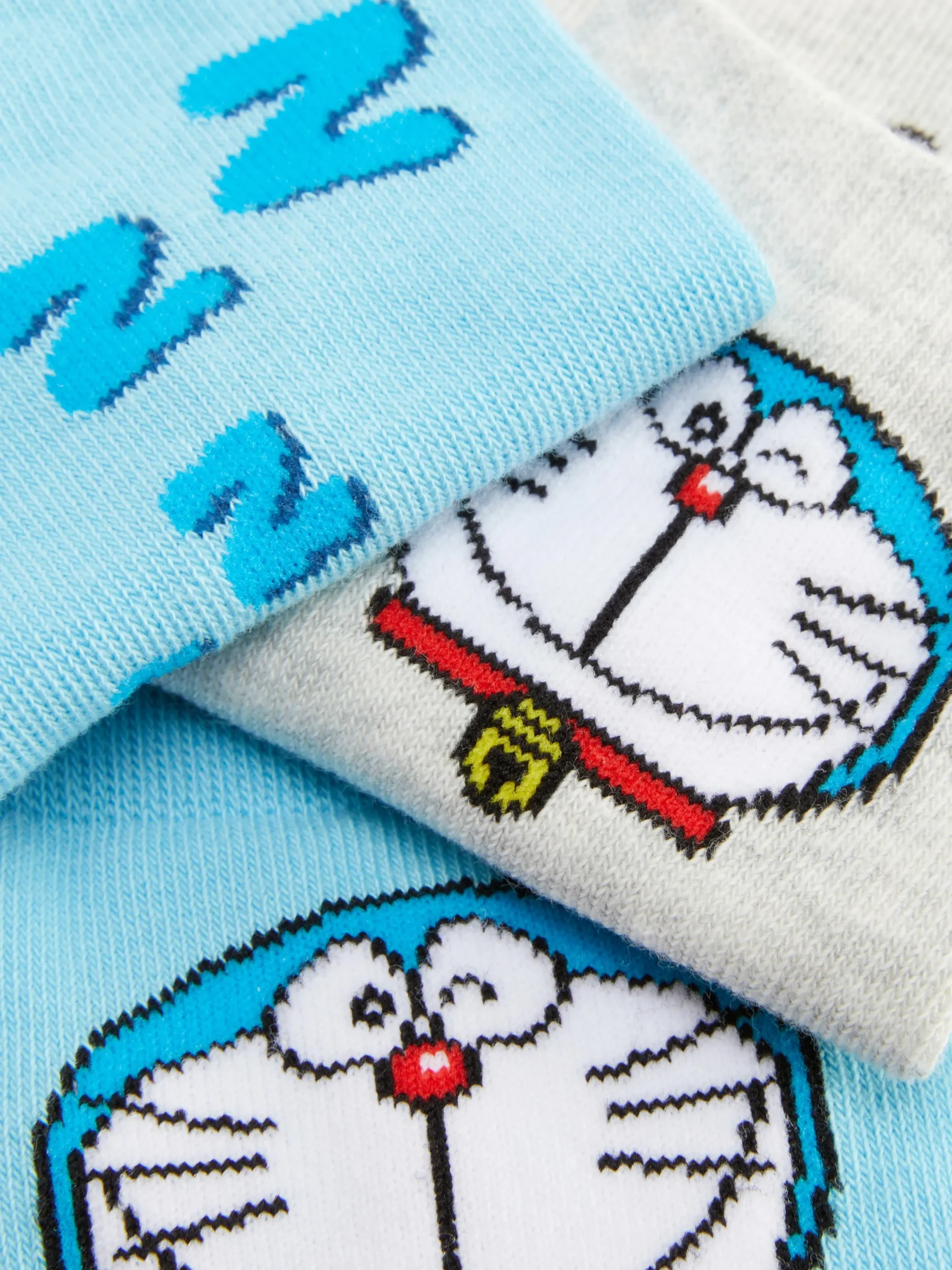 Socken|Primark „Doraemon“ Sneakersocken, 3er-Pack Blau