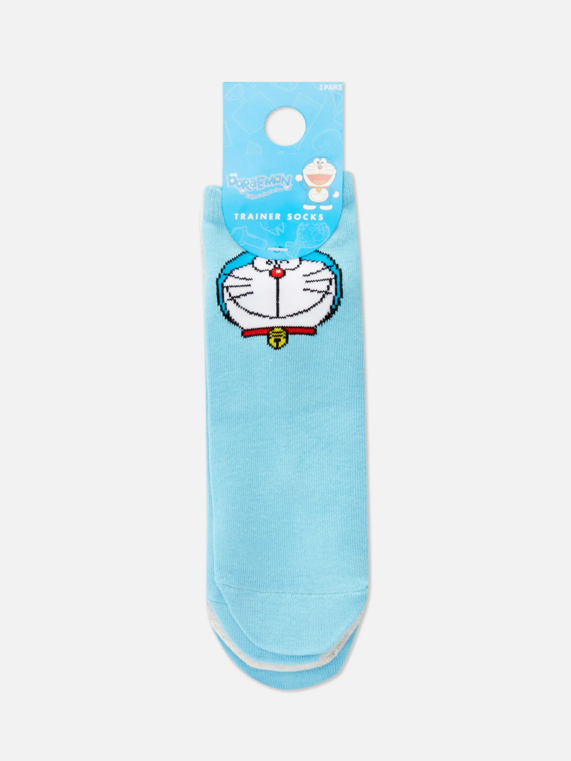 Socken|Primark „Doraemon“ Sneakersocken, 3er-Pack Blau