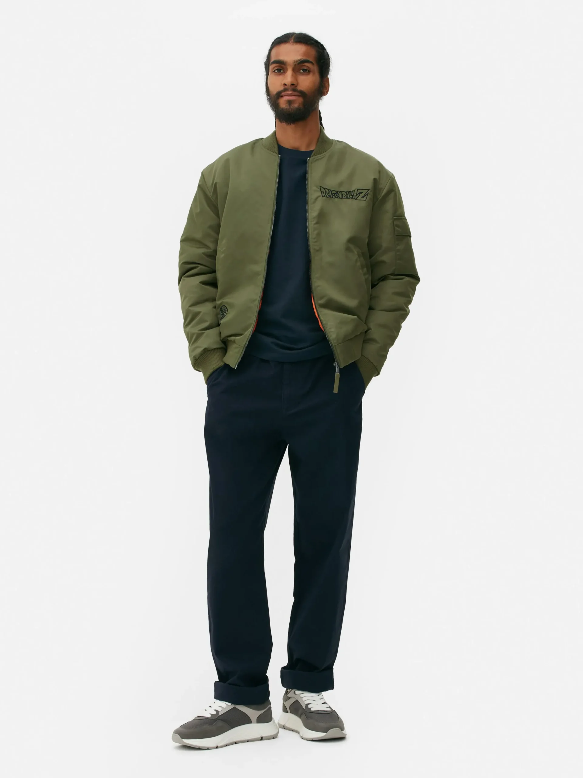 Jacken Und Mäntel|Primark „Dragon Ball Z Shenlong“ Bomberjacke Khakifarben