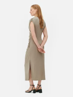 Kleider|Primark Drapiertes „The Edit“ Jerseykleid Grau