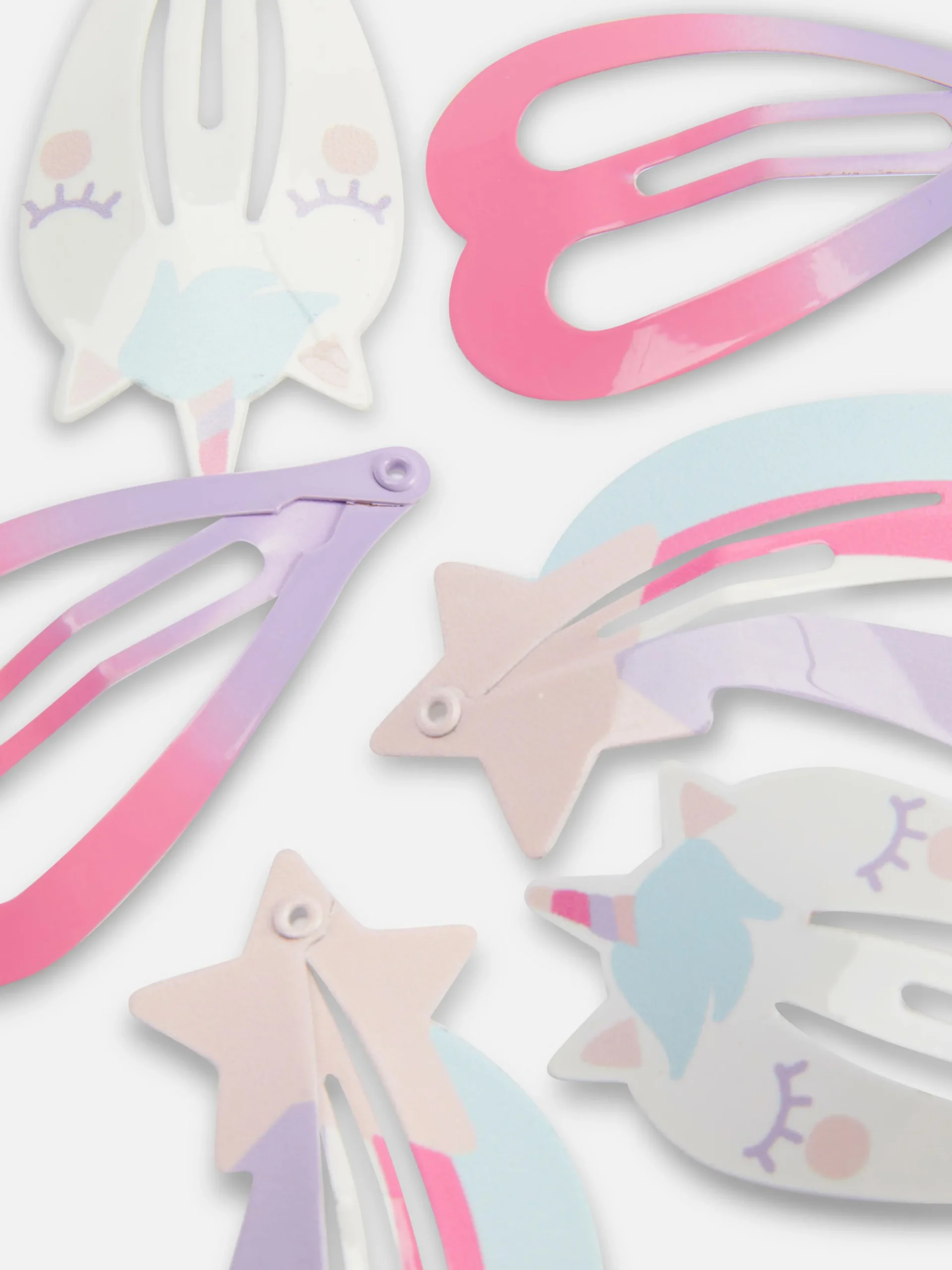 Haarschmuck|Primark Einhorn-Haarspangen, 6er-Pack Multi