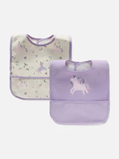 Füttern Und Abstillen|Primark Einhorn-Lätzchen In Wickeloptik, 2er-Pack Violett