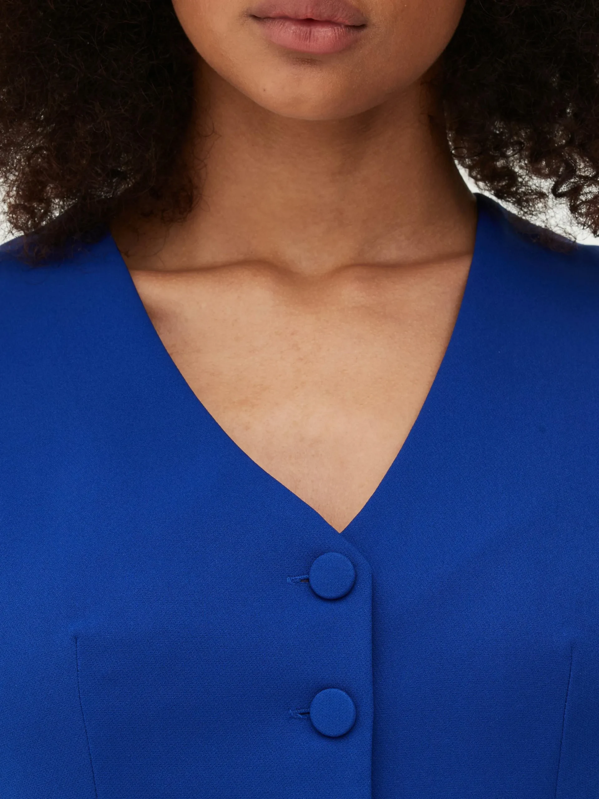 Blazer|Primark Einreihige, Kurze Weste Kobalt