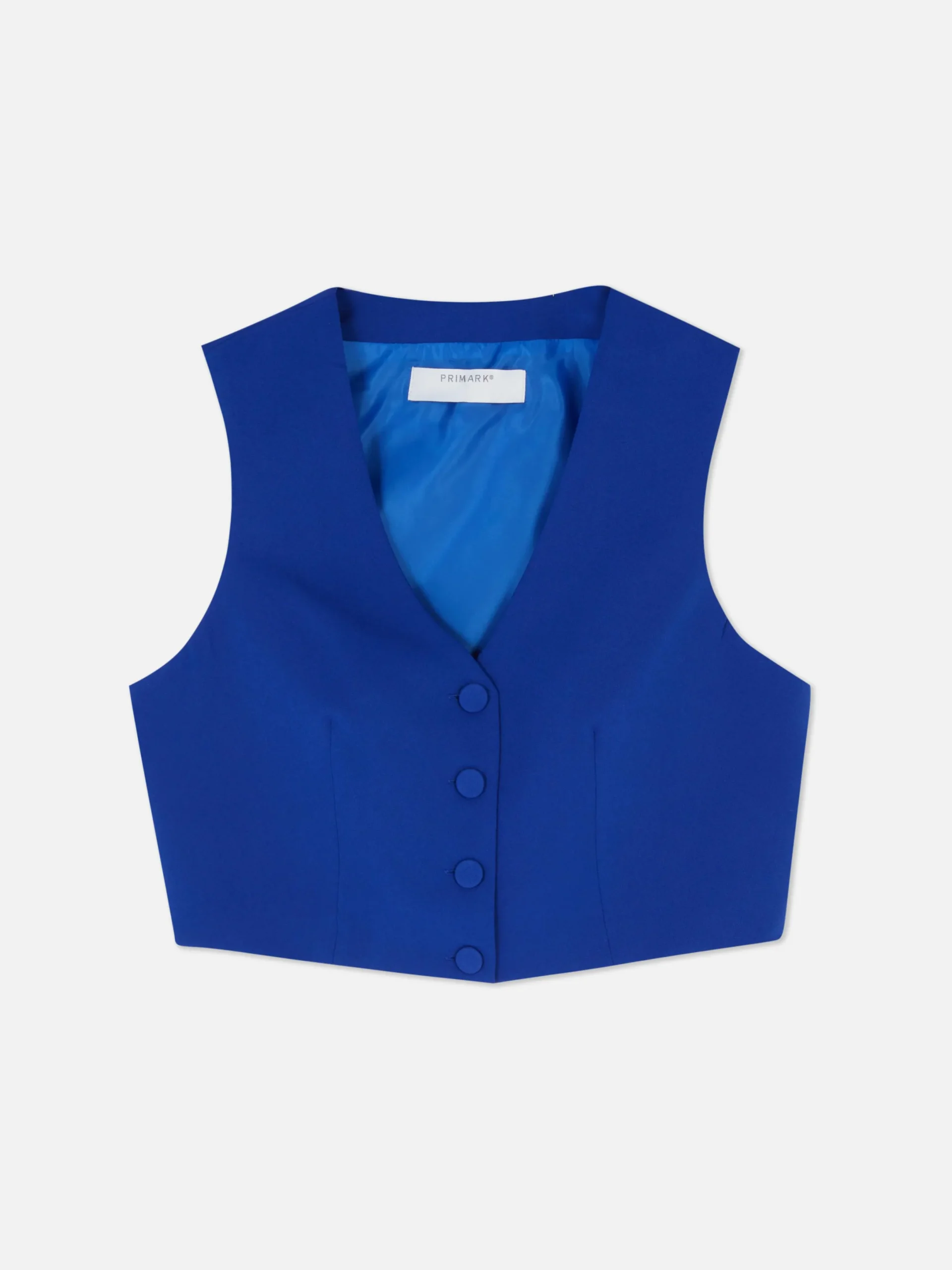 Blazer|Primark Einreihige, Kurze Weste Kobalt