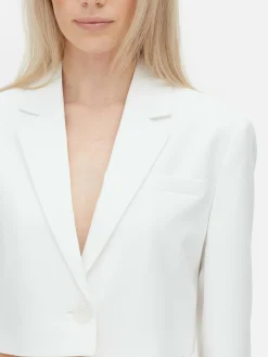 Blazer|Primark Einreihiger „Luna“ Kurz-Blazer Weiß