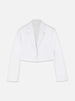 Blazer|Primark Einreihiger „Luna“ Kurz-Blazer Weiß