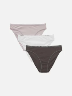 Slips|Primark Elastische Stretch-Minislips, 3er-Pack Lilafarben