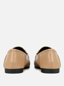 Flache Schuhe|Primark Elegante Loafer Mit Trense Braun