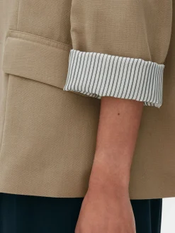 Blazer|Primark Eleganter Blazer Mit Offener Front Taupefarben