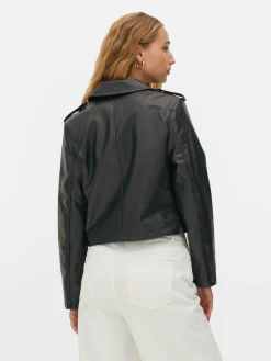 Jacken Und Mäntel|Primark Essential Bikerjacke Aus Kunstleder Schwarz 2