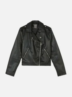 Jacken Und Mäntel|Primark Essential Bikerjacke Aus Kunstleder Schwarz 2
