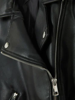 Jacken Und Mäntel|Primark Essential Bikerjacke Aus Kunstleder Schwarz 2