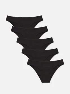 Slips|Primark Essential Brazil-Slips, 5er-Pack Schwarz