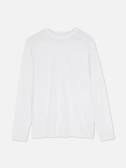 Tops Und T-Shirts|Primark Essential Langarmshirt Weiß